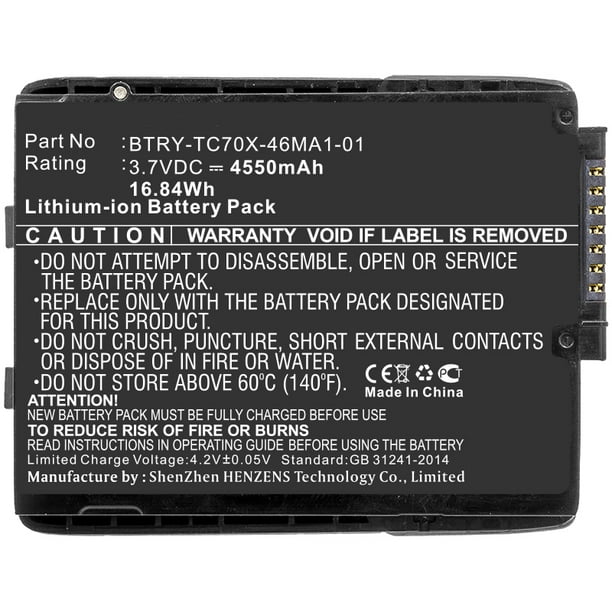 Replacement for Motorola 82-171249-01 Li-ion, 3.7V, 4550mAh Synergy Digital Barcode Scanner Battery BT-000318 Compatible with Motorola 82-171249-02 Barcode Scanner, BTRY-TC70X-46MA1-01 Battery Replacement for Motorola 82-171249-01 Li-ion, 3.7V, 4550mAh Synergy Digital Barcode Scanner Battery BT-000318 Compatible with Motorola 82-171249-02 Barcode Scanner, BTRY-TC70X-46MA1-01 Battery